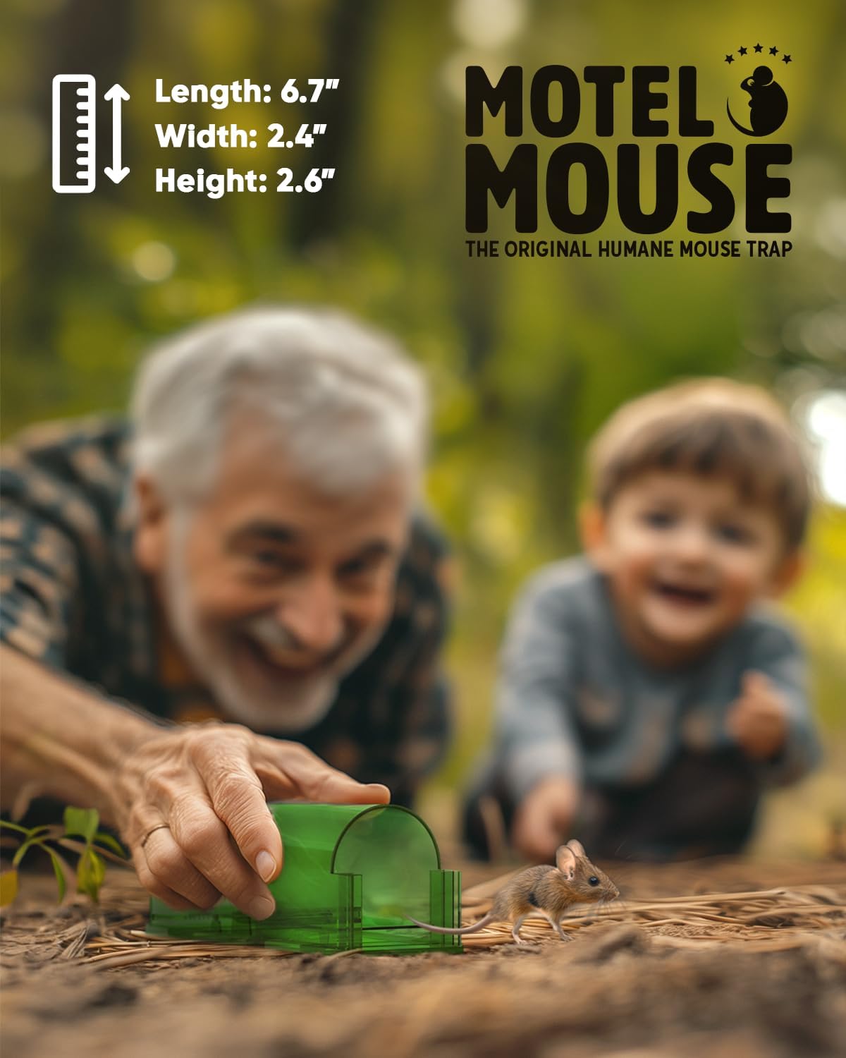 Live Catch Mouse Trap with Clear Viewing Window and Pivot Door, 4-Pack
