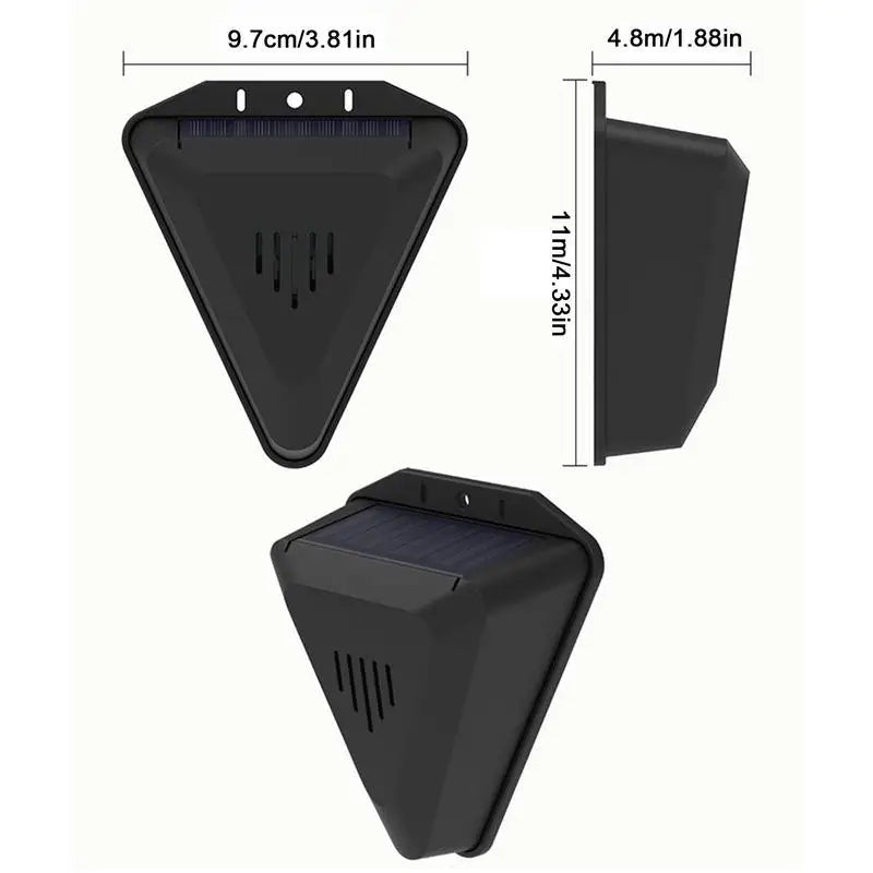 Solar Powered Bird Repeller with 13 Predator Sounds and Automatic Day Night Operation