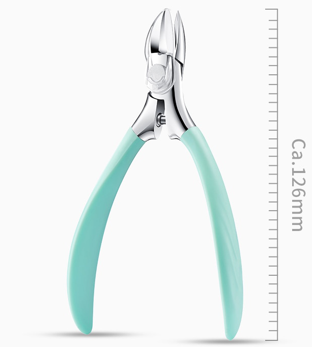 Curved Toenail Clipper with Splash Guard and Ergonomic Handle for Thick Nails