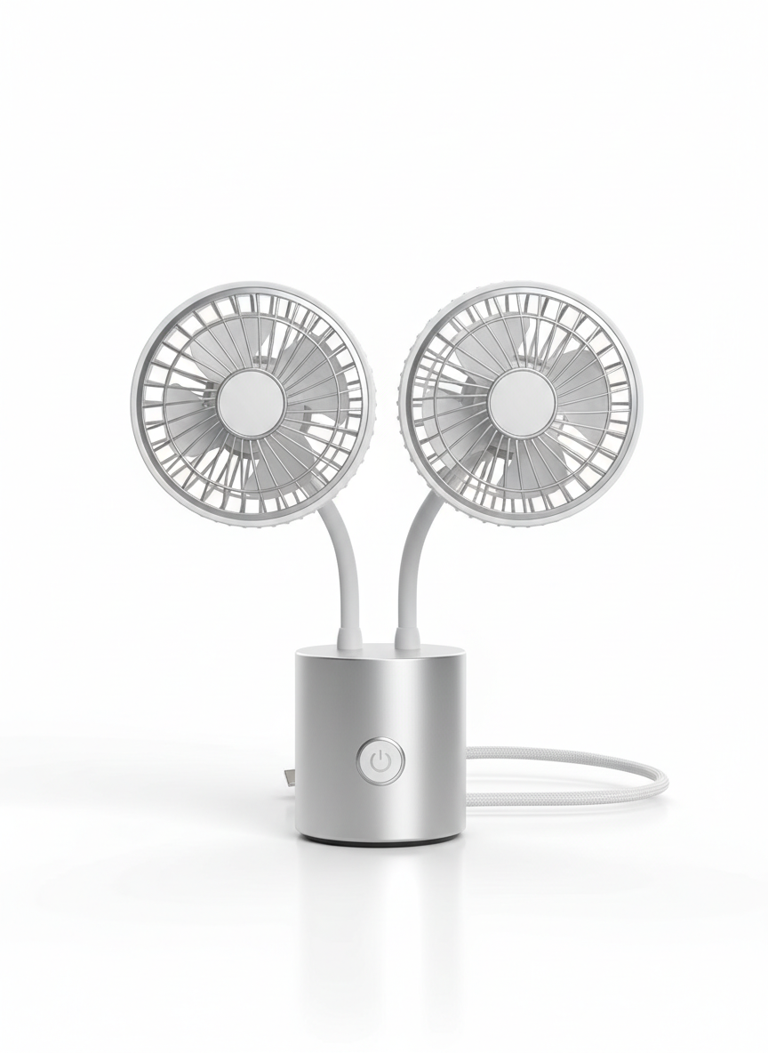 Double-Head Portable Air Cooling Fan