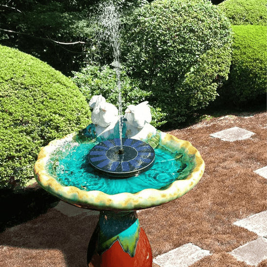 Solar Fountain - Garden, Efficient | Eco-Friendly Waterfall Fountain for Outdoors | 4-Mode Mini Solar Fountain