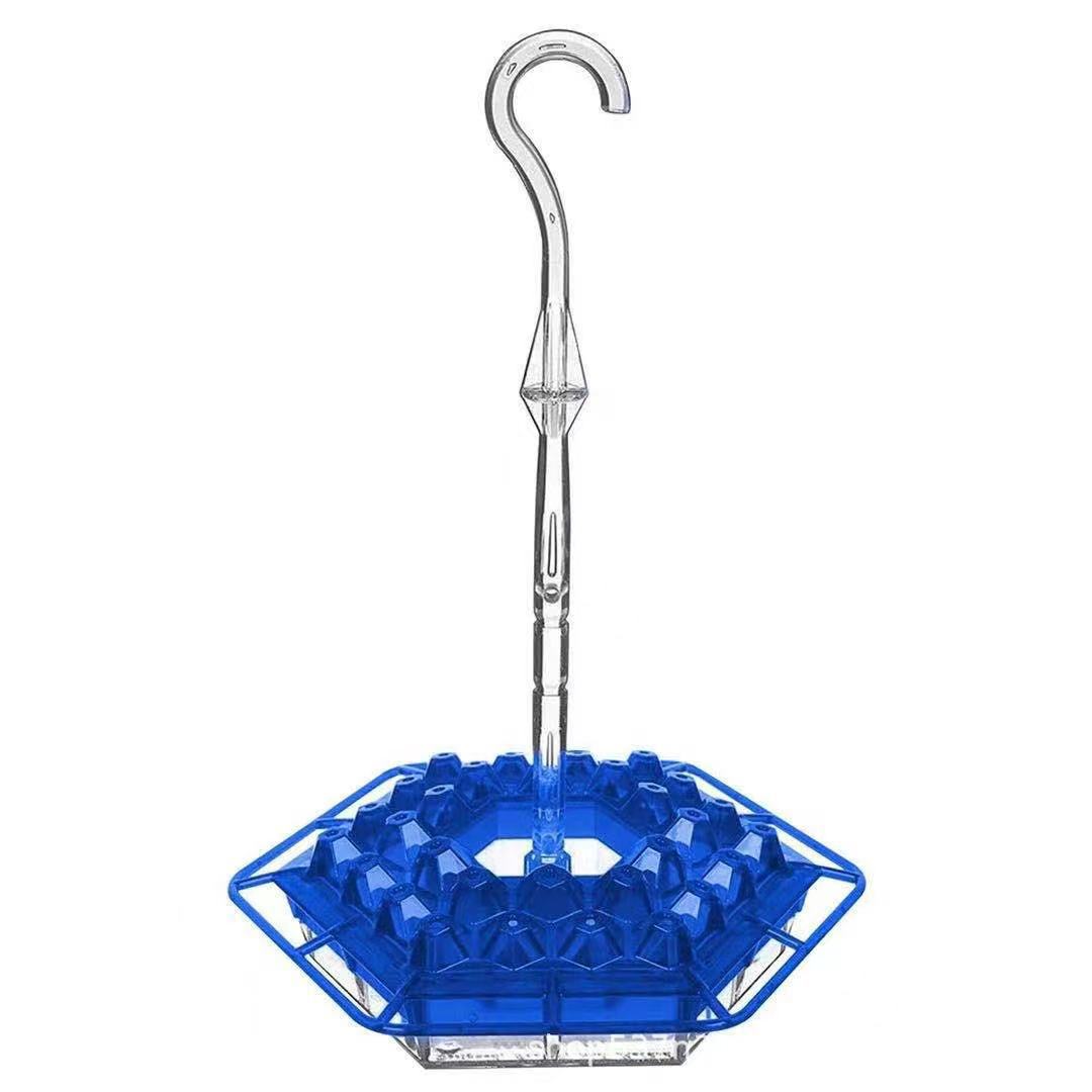 Outdoor Hummingbird Feeder with Raised Ports and Ant Guard, 30 Feeding Stations