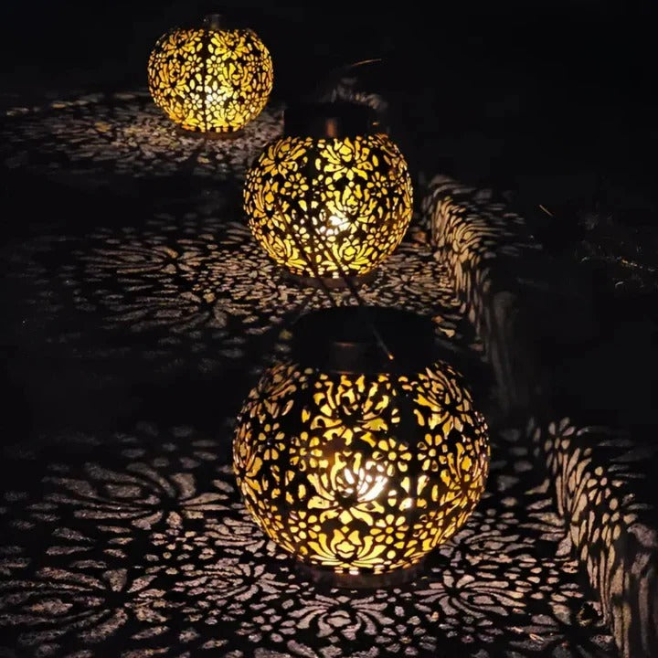 Solar LED Pendant Light with Remote Control and Automatic Dusk-to-Dawn Function