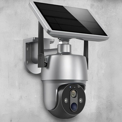 Wireless Outdoor Security Camera with Solar Power and Dual Axis Rotation, 1080P HD