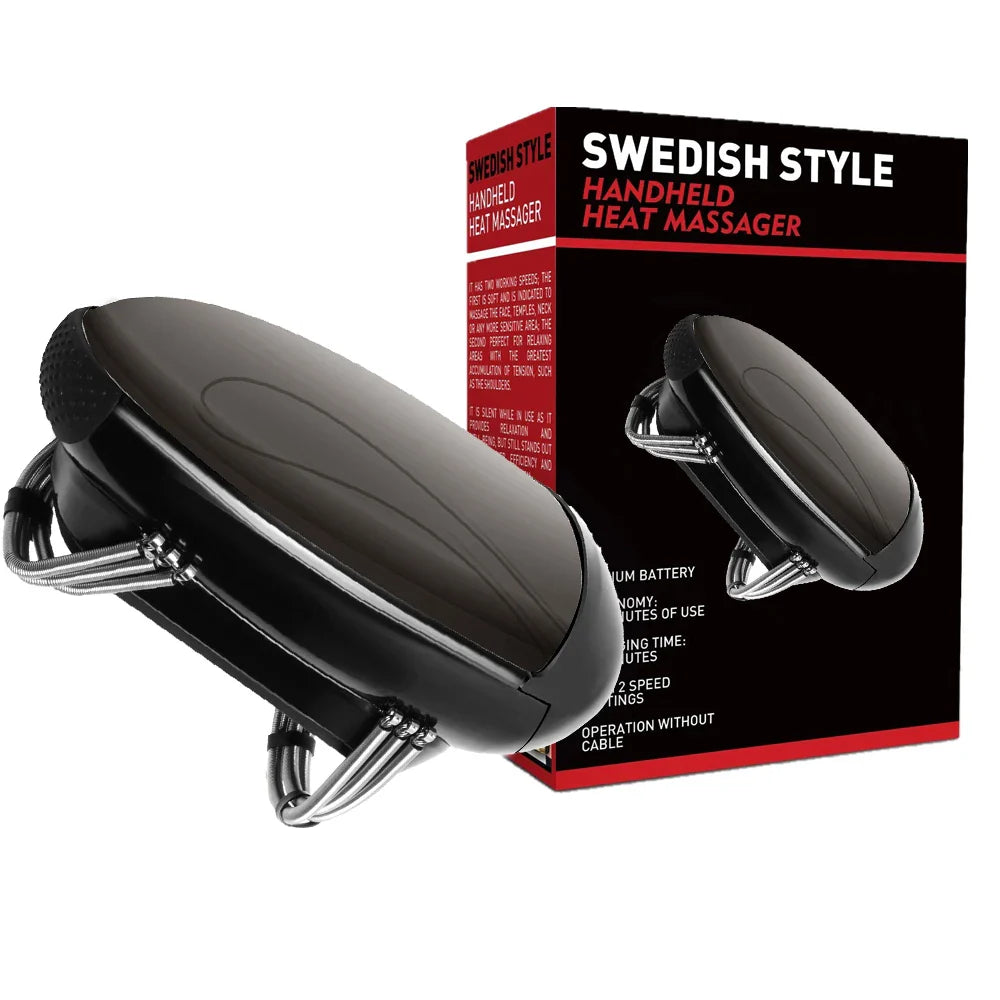 Cordless Vibration Massager with Heat Function and Adjustable Intensity for Neck Back Head