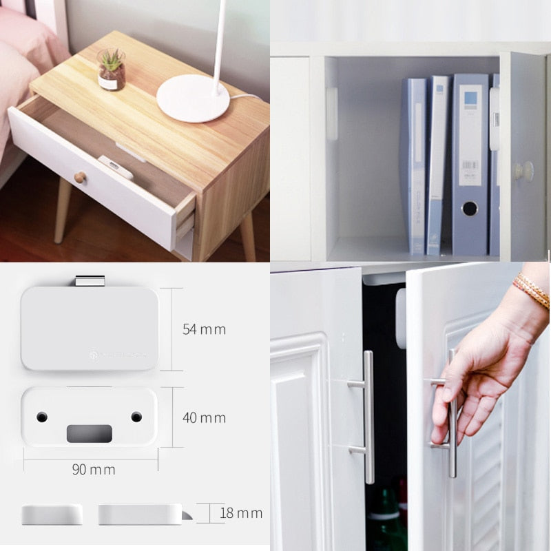Wireless Drawer Lock with Phone Control and Hidden Mount for Child Safety