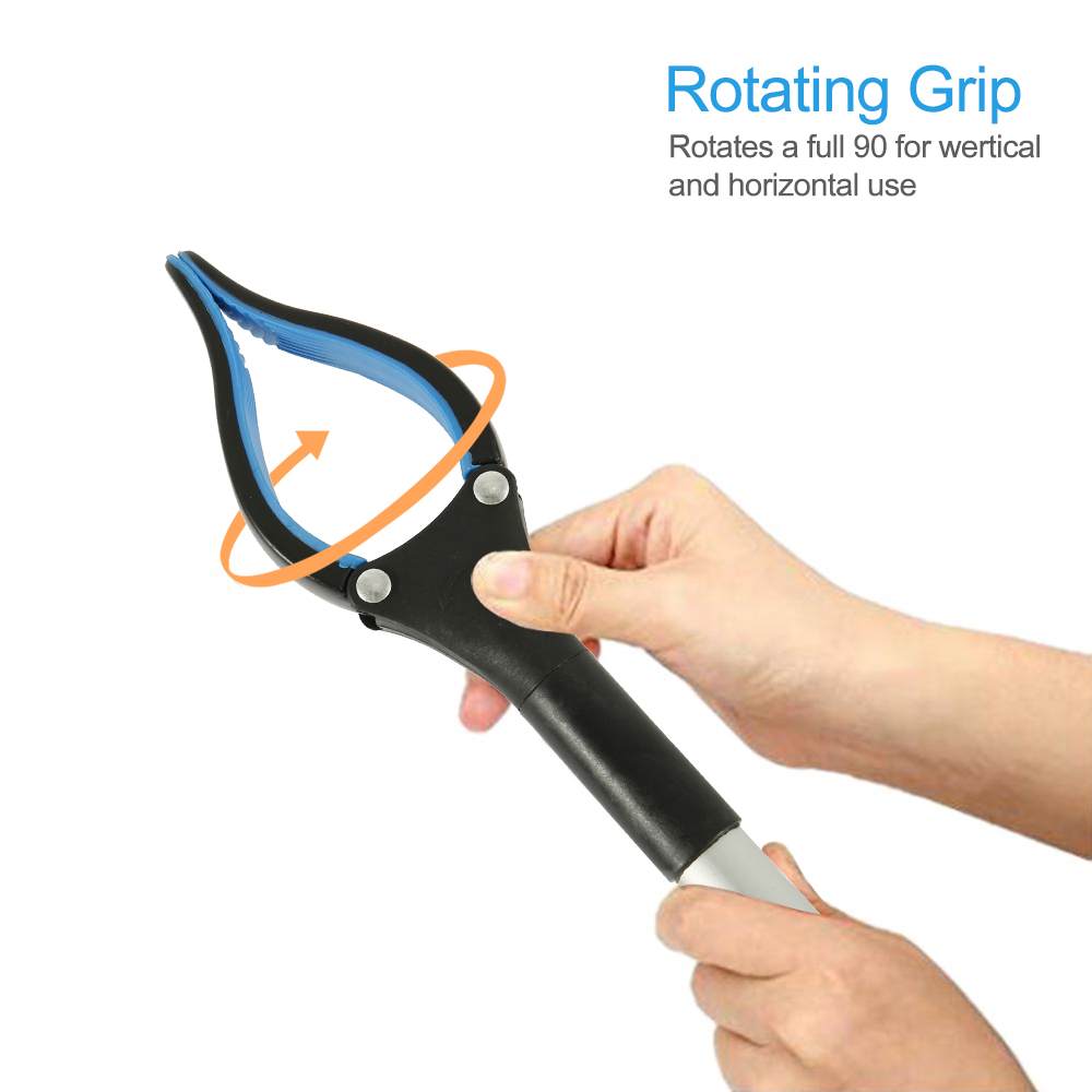 Foldable Grabber Stick with Rotating Jaw and Locking Grip, 81cm Reach