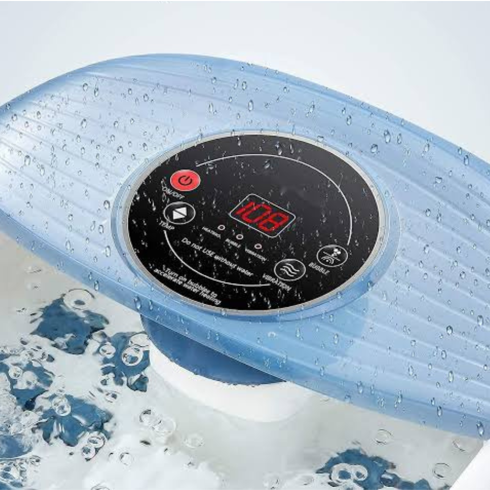 Foot Bath with Heated Water and Vibration Massage Rollers, Bubble Function