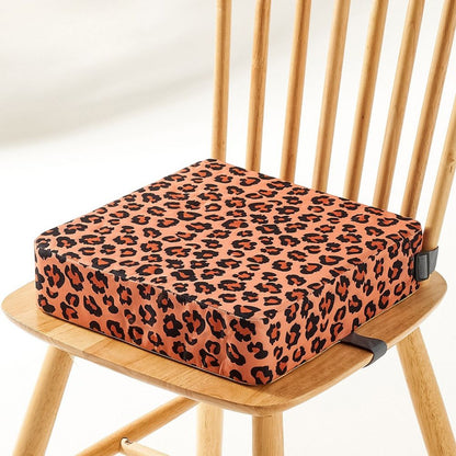 Cushioned Booster Seat with Adjustable Height Layers and Removable Cover for Toddlers