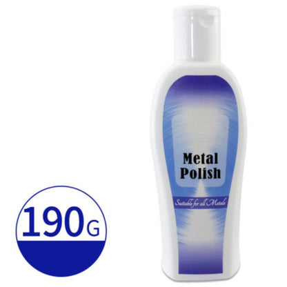 Metal Polish Paste with Scratch Removal and Protective Wax, 190g Tube