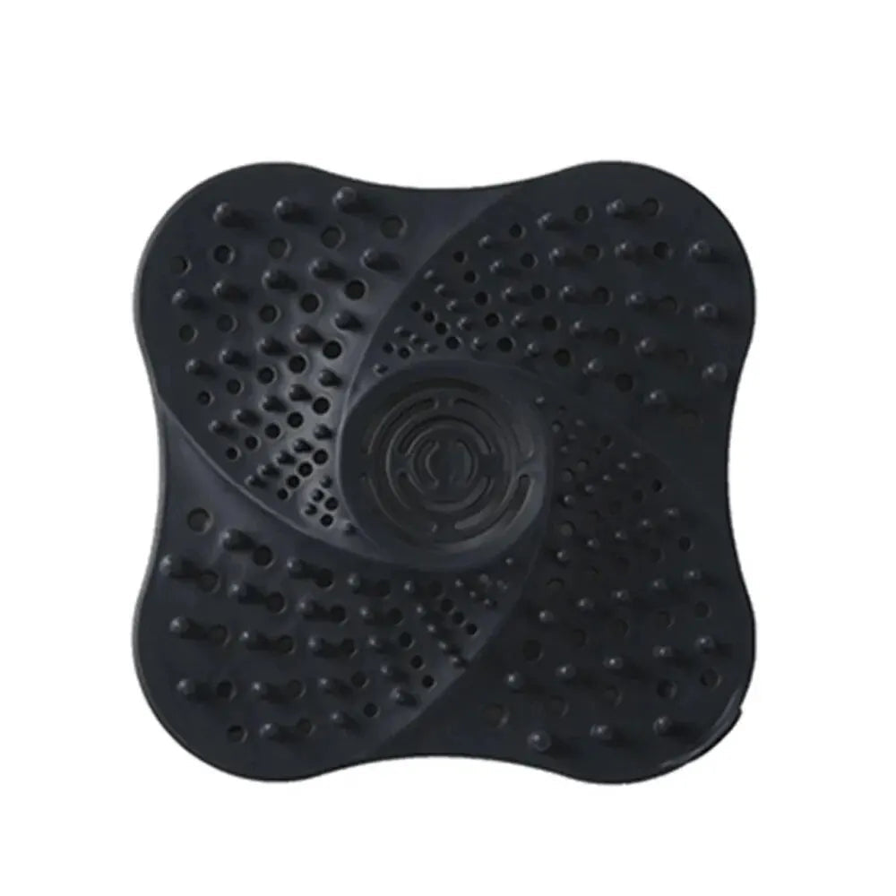 Shower and Sink Drain Hair Catcher with Spiral Ridge Pattern and Suction Cups