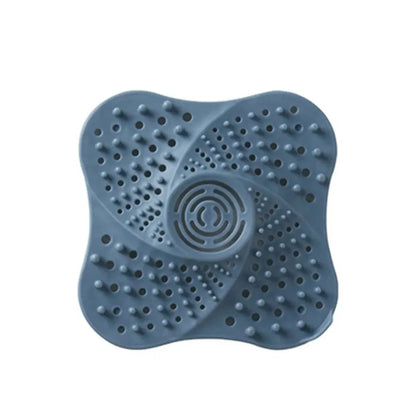 Shower and Sink Drain Hair Catcher with Spiral Ridge Pattern and Suction Cups