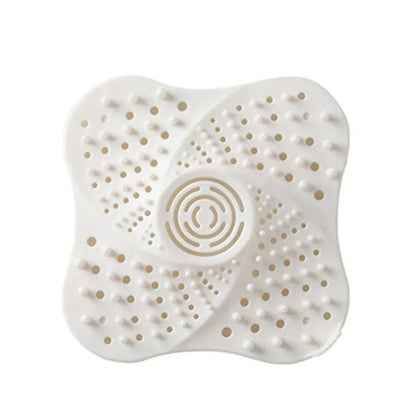 Shower and Sink Drain Hair Catcher with Spiral Ridge Pattern and Suction Cups