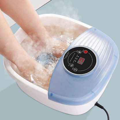 Foot Bath with Heated Water and Vibration Massage Rollers, Bubble Function