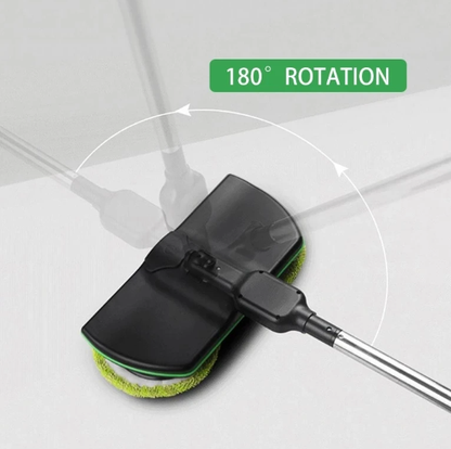 Electric Spin Mop with Dual Motors and Rotating Head, 4 Washable Pads