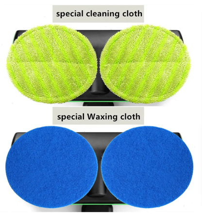 Electric Spin Mop with Dual Motors and Rotating Head, 4 Washable Pads