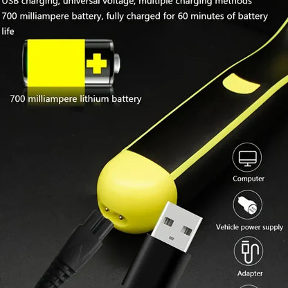Rechargeable Grooming Trimmer with Four Interchangeable Heads and Floating Blade System