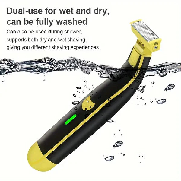 Rechargeable Grooming Trimmer with Four Interchangeable Heads and Floating Blade System