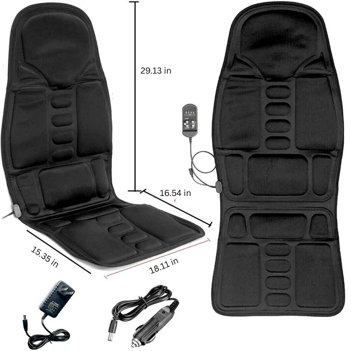 Vibration Massage Pad with Heated Back and Neck Support, 8 Modes