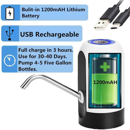 Rechargeable Water Pump with Stainless Steel Contact and One Button Control