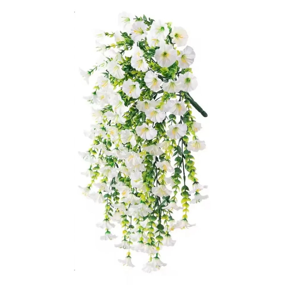 Hanging Morning Glory Vine with UV Resistant Coating and Flexible Stems, 29.52 Inches