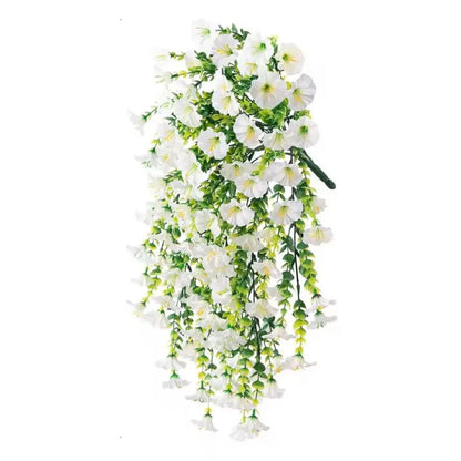 Hanging Morning Glory Vine with UV Resistant Coating and Flexible Stems, 29.52 Inches