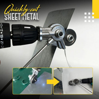 Metal Sheet Cutter Attachment for Electric Drills with Blade Guard, 3mm Capacity