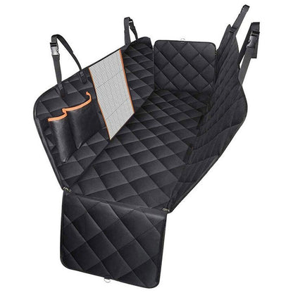Waterproof Dog Car Seat Hammock with Mesh Window and Zippered Side Panels