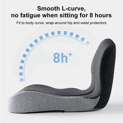 Memory Foam Seat and Back Cushion with Lumbar Support and Ventilation Design