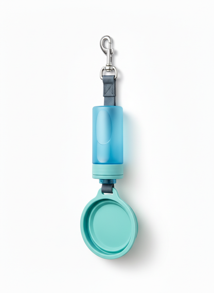 4-in-1 Dog Leash with Water Bottle and Bowl