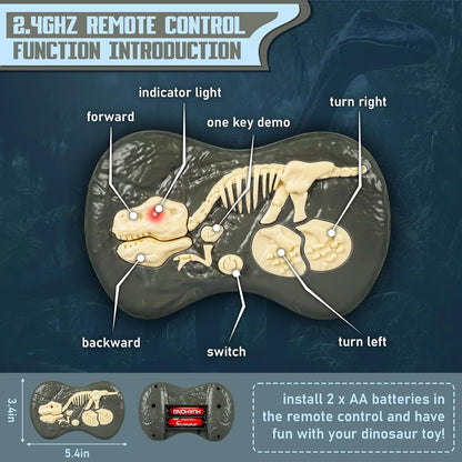 Walking Velociraptor Dinosaur Toy with Wireless Remote and Roaring Sounds