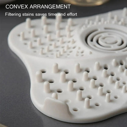 Shower and Sink Drain Hair Catcher with Spiral Ridge Pattern and Suction Cups