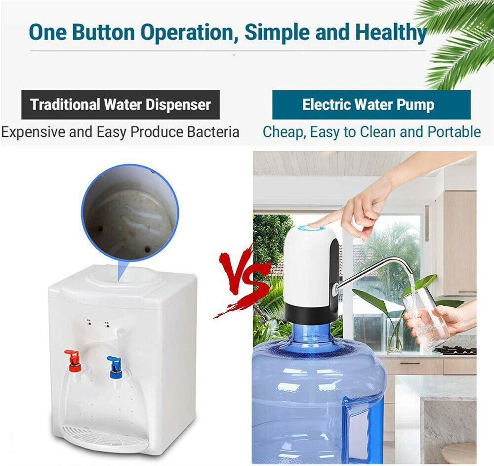 Rechargeable Water Pump with Stainless Steel Contact and One Button Control