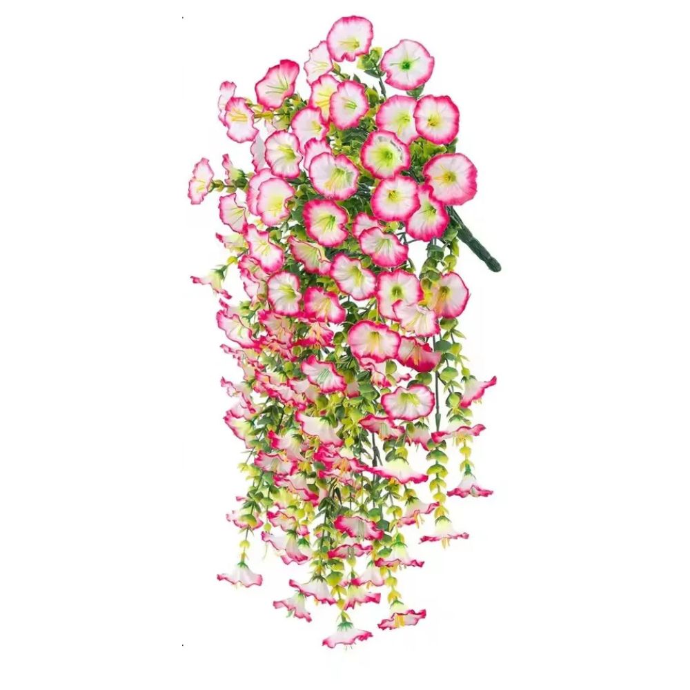 Hanging Morning Glory Vine with UV Resistant Coating and Flexible Stems, 29.52 Inches