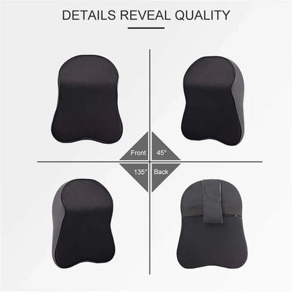 Memory Foam Car Headrest Cushion with Washable Cover and Neck Support