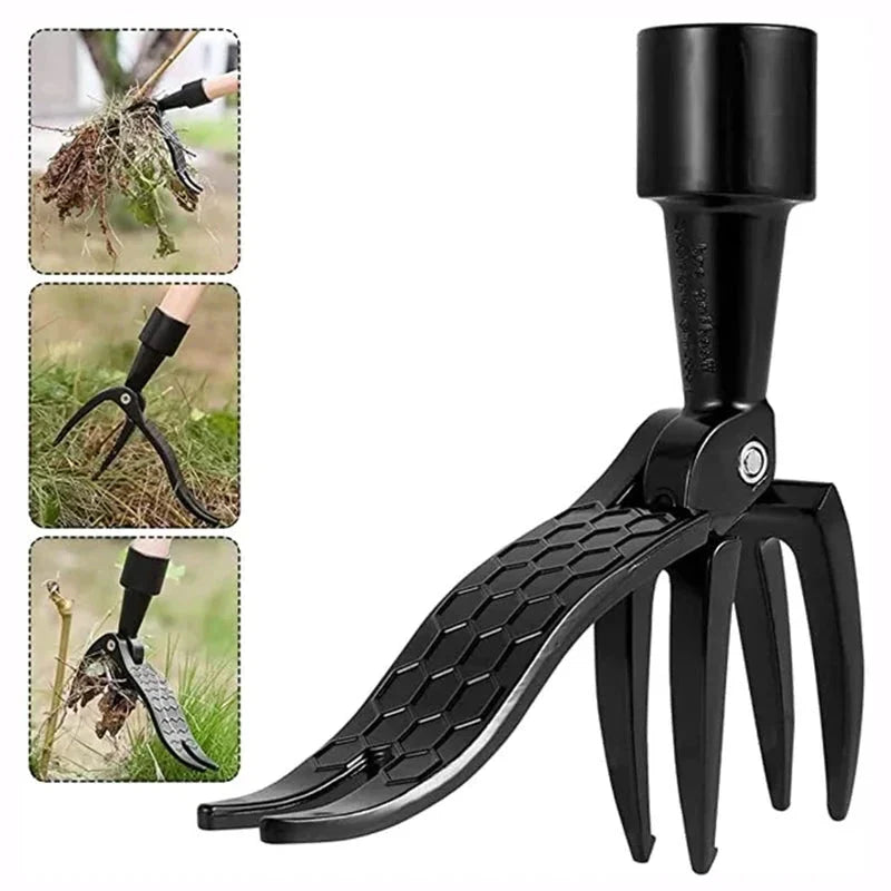 Standing Weed Puller with Pedal Mechanism and Detachable Design, Stainless Steel