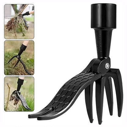 Standing Weed Puller with Pedal Mechanism and Detachable Design, Stainless Steel