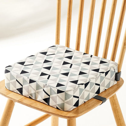 Cushioned Booster Seat with Adjustable Height Layers and Removable Cover for Toddlers