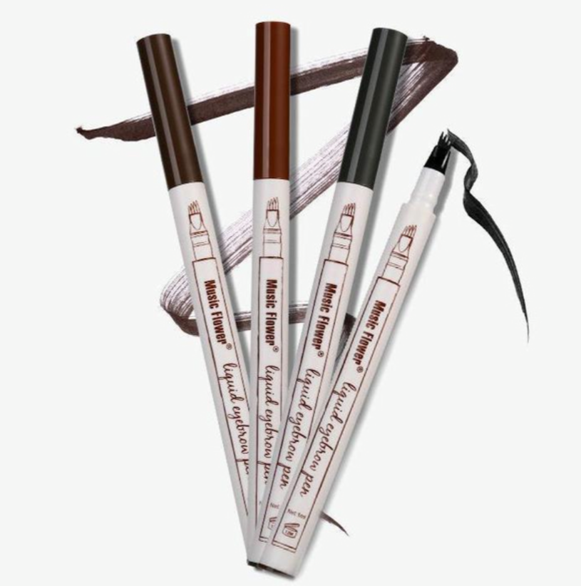 Eyebrow Microblading Pen with Four Fine Tip Applicators and Waterproof Formula