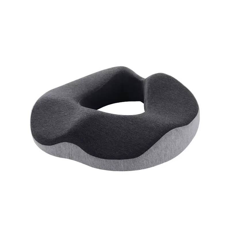 Memory Foam Seat Cushion with Coccyx Cutout and Non-Slip Base, Washable Cover