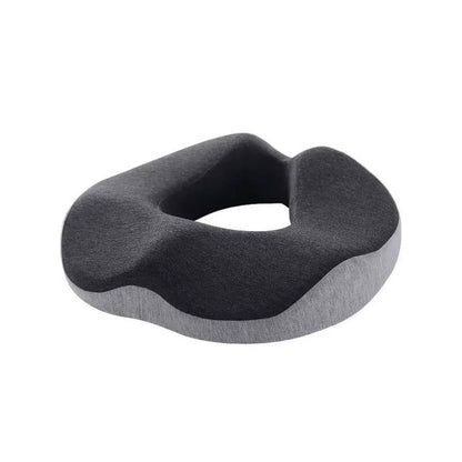 Memory Foam Seat Cushion with Coccyx Cutout and Non-Slip Base, Washable Cover