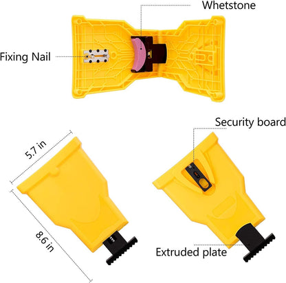 Portable Chainsaw Sharpener with Built-in Stone and Bar Clamp for 14-20in Bars