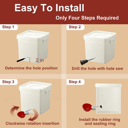 Automatic Gravity Chicken Waterer with Spring Valve and Dual Seals, 10-Pack