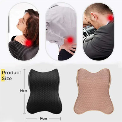 Memory Foam Car Headrest Cushion with Washable Cover and Neck Support