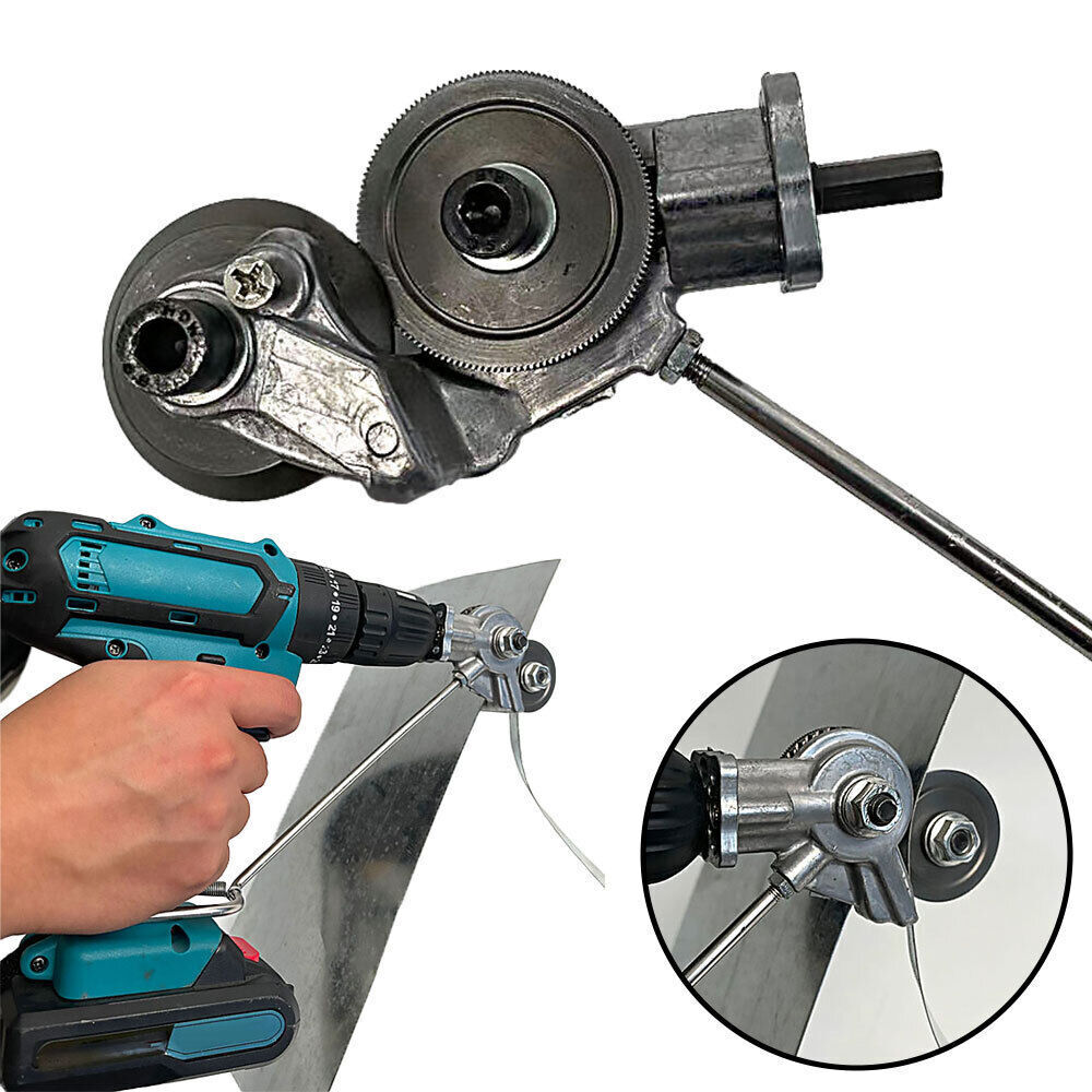 Metal Sheet Cutter Attachment for Electric Drills with Blade Guard, 3mm Capacity