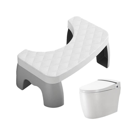 Toilet Squat Stool with Textured Non-Slip Top and Rubber Grips, Compact Design