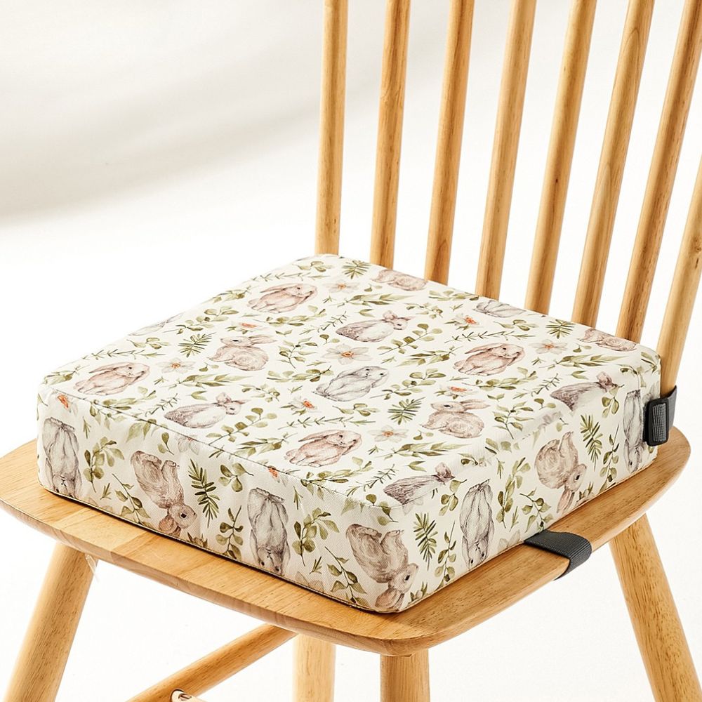 Cushioned Booster Seat with Adjustable Height Layers and Removable Cover for Toddlers