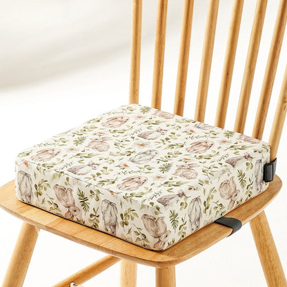 Cushioned Booster Seat with Adjustable Height Layers and Removable Cover for Toddlers