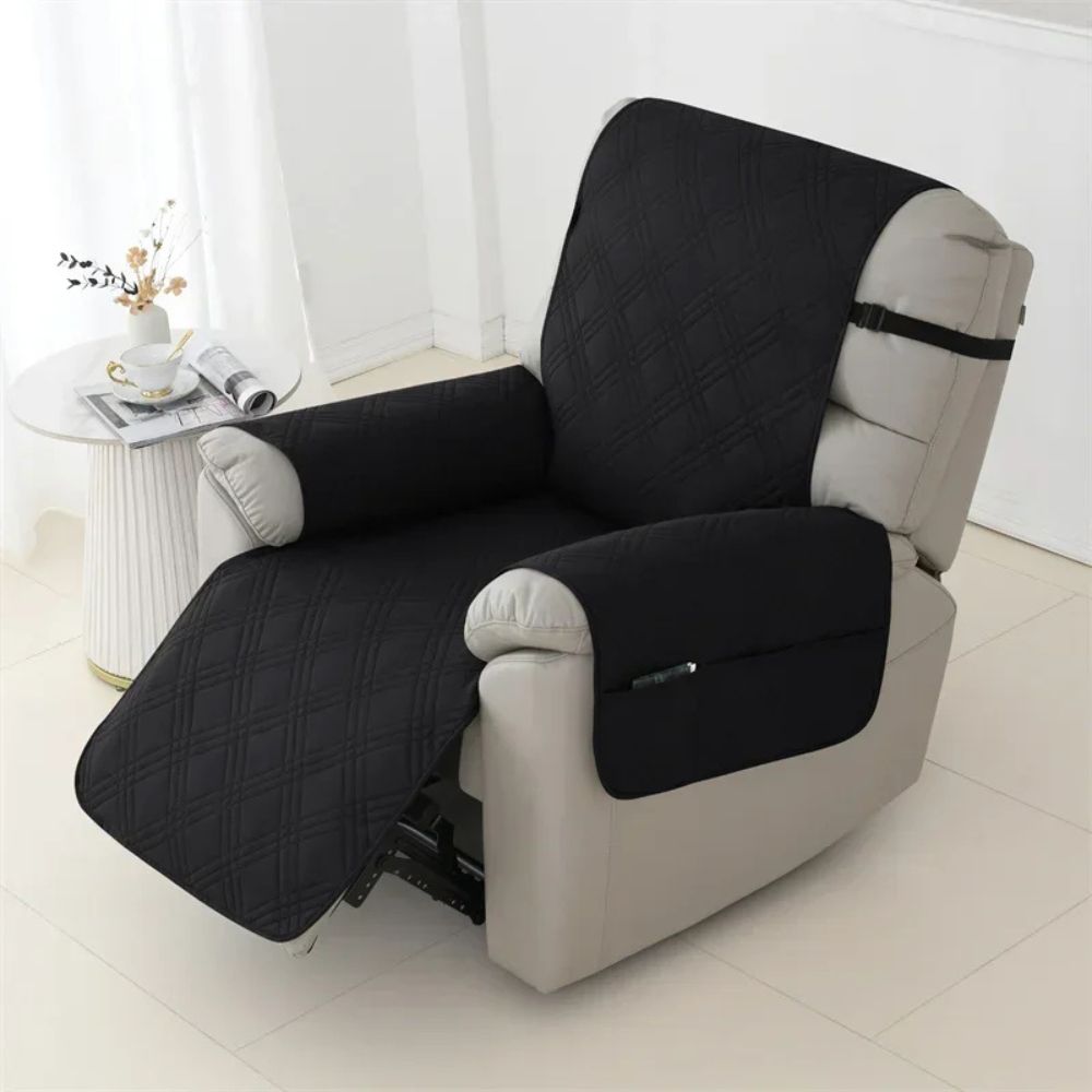 Recliner Armchair Cover with Waterproof Quilted Fabric and Pet Protection, Machine Washable