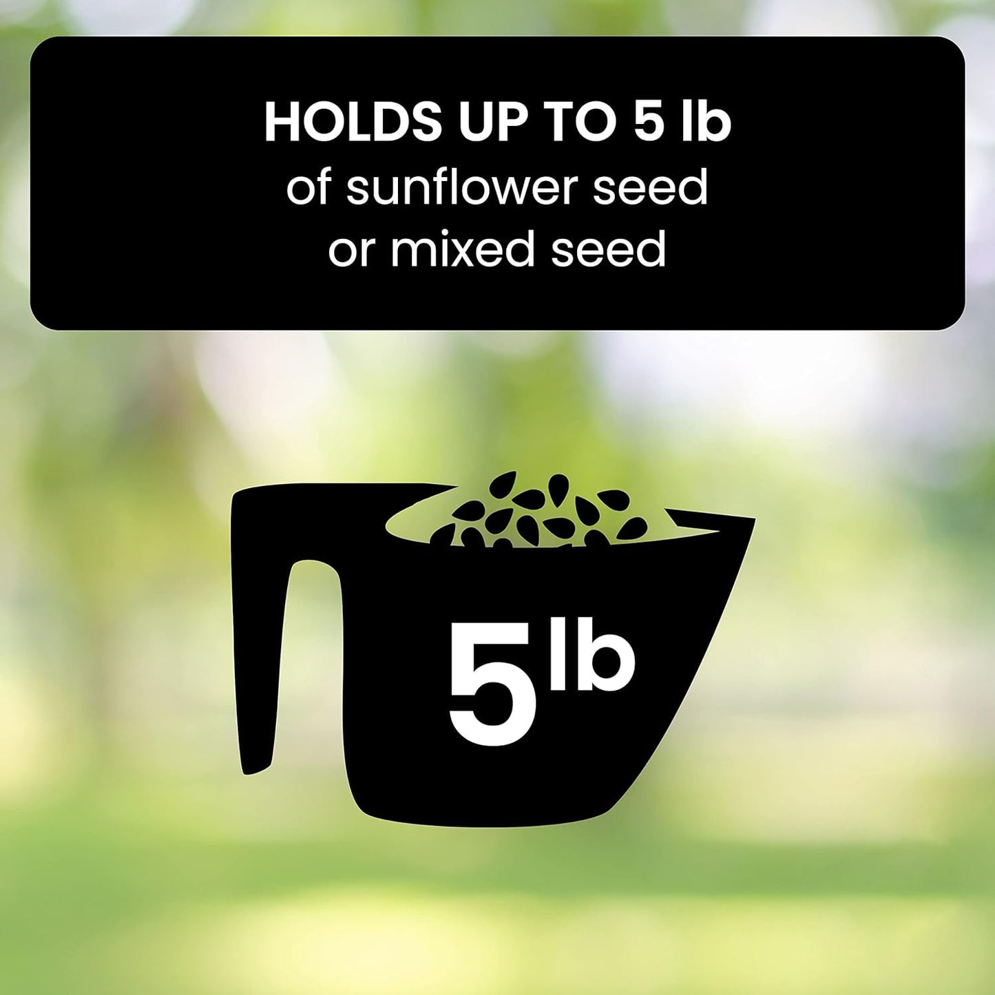 Hanging Bird Feeder with Weight-Activated Spinning Perch and Metal Construction